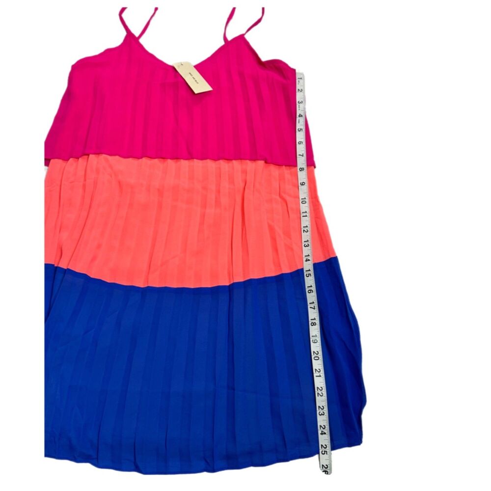 NWT Small tiered dress, Fuchsia, neon and cobalt - Picture 4 of 4